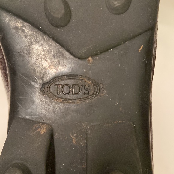 TOD’s Lace Up Flat Sneakers Brown Croco Leather/Mesh Shoes 38/7.5 Italy - Picture 10 of 10